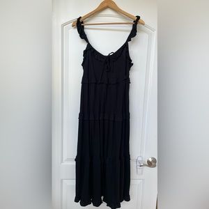 J. Crew Tie-front Ruffle Midi Dress